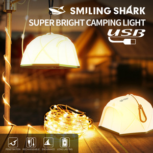 ไฟแคมป์ปิ้งกลางแจ้งรูปฉลามยิ้ม LED ชาร์จ USB ได้ พกพาสะดวก สำหรับตั้งแคมป์และเดินป่า - Product Image 5