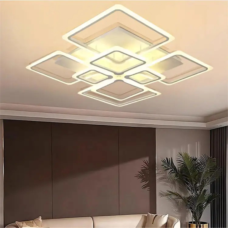 Plafonnier moderne en aluminium blanc pour salon chambre éclairage intelligent pour la maison plafonnier fantaisie