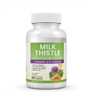 Chardon-Marie, Silymarine, Racine de Pissenlit, Santé du Foie, Antioxydant, Détox, Soutien Immunitaire, Complément Alimentaire à Base de Plantes pour Adultes, Capsules - Product Image 1