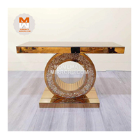 Console de miroir de luxe moderne avec ensemble de miroir