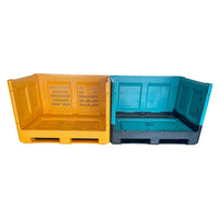 Caisse en plastique agricole ventilée pliable 1200*1000*810mm pour fruits et légumes, idéale pour la distribution en supermarché