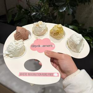 Mini Bandeja de <span class=keywords><strong>Papel</strong></span> para Helado, Cono de <span class=keywords><strong>Papel</strong></span> para Helado Crujiente, Paleta de <span class=keywords><strong>Papel</strong></span> Desechable, Bandeja Antiderrames - Product Image 2