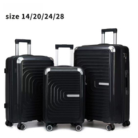 Ensemble de valises à roulettes PP Spinner 20 24 28 pouces, valises d'affaires antivol et résistantes à l'eau avec serrure à combinaison