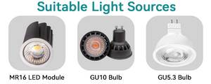 โครงอะลูมิเนียมสำหรับไฟดาวน์ไลท์ LED GU10 GU5.3 ขนาด 75 มม. แบบฝัง สำหรับติดตั้งไฟสปอตไลท์ IP20 สำหรับบ้านและสำนักงาน - Product Image 5
