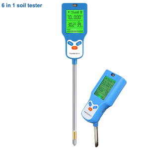 6-in-1 다기능 비옥도 측정기, 광도 및 습도 측정 디지털 토양 측정기, pH 수분 온도계 - Product Image 1