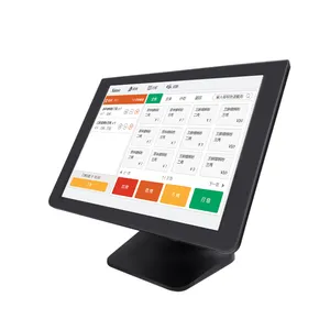 LCD PCAP 터치 스크린 15.6/15 인치 9.7 인치 고객 디스플레이 및 2D 스캐너 윈도우 POS 시스템