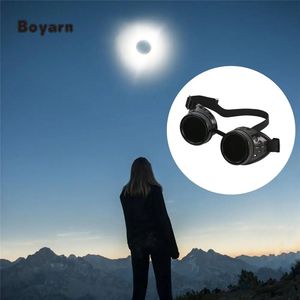 Boyarn 안전 태양열 관찰 안경 눈 보호를위한 Steampunk 일식 안경 유해한 빛으로 직접 태양 관측 - Product Image 3