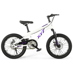 Bicicleta infantil de 18'' 20'' 22'' para crianças e adolescentes, bicicleta de montanha com estrutura em aço carbono, bicicleta de freio a disco para meninos e meninas, modelo de venda imperdível