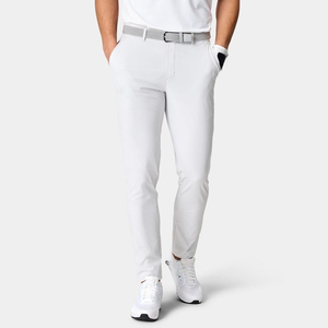 Pantalon de golf pour homme, style business, coupe droite, blanc, coupe slim, brodé, tissu extensible respirant, pantalon sportif - Product Image 2