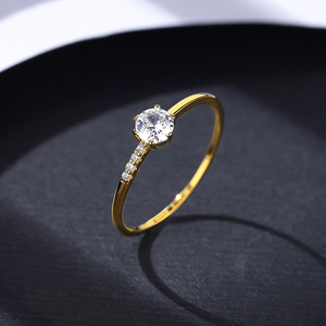 Anillo de Compromiso de Moda, Chapado en Oro de 18k, Plata de Ley 925, Diamante Natural, Anillos de Boda Infinitos para Mujer - Product Image 2