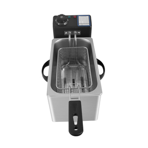 <span class=keywords><strong>Friteuse</strong></span> électrique commerciale en acier inoxydable <span class=keywords><strong>2000W</strong></span> 4l, appareil à friture avec simple cylindre, entièrement résistante, facile à nettoyer, idéal pour la cuisson des aliments - Product Image 3