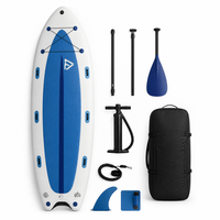 SUP gonflable robuste de 12,5 pieds, 20 cm d'épaisseur, extra large, kit complet avec pompe et pagaie pour 3 personnes