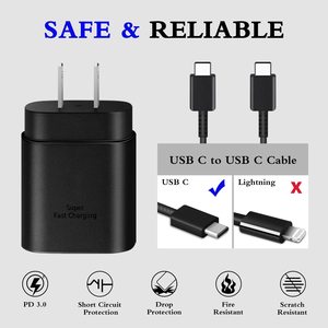 <span class=keywords><strong>25</strong></span> <span class=keywords><strong>Watt</strong></span> Type C Original Super Wall Charger Adaptateurs Type-C Câble PPS GaN Charge rapide Pd <span class=keywords><strong>25</strong></span> W <span class=keywords><strong>Chargeur</strong></span> de téléphone pour <span class=keywords><strong>Samsung</strong></span> Note 10 - Product Image 3