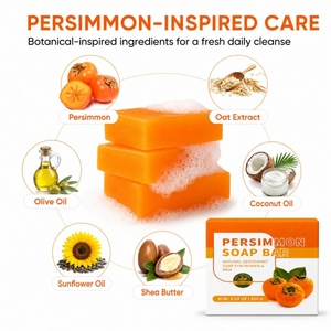 Jabón <span class=keywords><strong>Desodorante</strong></span> Natural de Caqui, Elimina el Olor Corporal, Jabón Antibacterial, Frescura Duradera, Barra Limpiadora Corporal Hidratante - Product Image 4