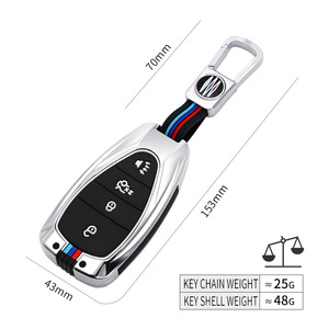 Custodia per Chiavi Auto in Lega di Zinco e Gel di Silice per Chevrolet Equinox Malibu XL Cruze, Portachiavi e Accessori - Product Image 4