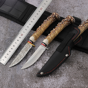 Bochen新しいスタイルの唐ナイフキャンプステンレス鋼固定刃ポケットナイフABS牛骨ハンドルプラスチック狩猟卸売 - Product Image 3