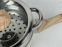 Batterie de Cuisine 21 Pièces Faitout Casserole Poêle à Frire Poêle à Crêpes Cuiseur Vapeur et Accessoires Revêtement Antiadhésif Effet Marbre Fond Induction