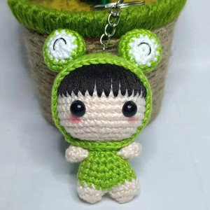 Pendentif porte-clés transfrontalier en laine tricotée à la main, figurine en fil de laine, <span class=keywords><strong>accessoire</strong></span> Hama Bead, produit fini - Product Image 1