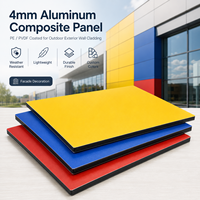 Panneau composite en aluminium Alucobond de 4 mm, revêtement PE, PVDF, pour revêtement mural extérieur, décoration de façade