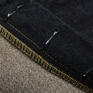 14-16oz Rigid Denim Heavyweight Loose Fit Streetwear Raw Selvedge Denim Skater Hip Hop Straight <strong>Trousers</strong> for <strong>Men</strong> <strong>Baggy</strong> Jeans - Product Image 4