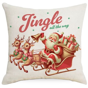 Dessin animé noël pain d'épice homme taie d'oreiller père noël taie d'oreiller noël renne housse de coussin DYM385 - Product Image 5