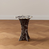 Table basse de salon en marbre Rosa Levanto + Calacatta Viola, table d'appoint multifonctionnelle, meubles pour la maison et l'appartement