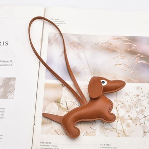 Dachshund <b>Dog</b> Keychain Custom <b>Dog</b> Designer Pu Leather Key Chain Bag Charm Pendant High Quality Car <b>Keyring</b> Toys - Product Image 4