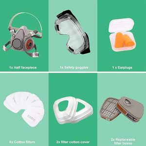 UT 6200 Set masker debu industri perlindungan langsung dari pabrik mudah dibersihkan cat semprot khusus keamanan masker wajah debu - Product Image 5