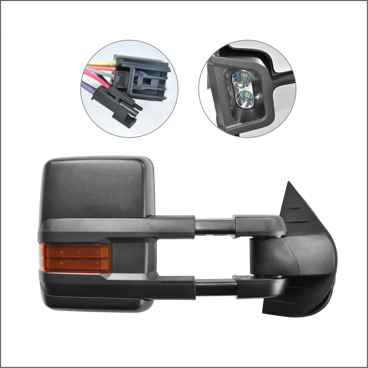 Power Black Auto Spiegels Sleepspiegel Auto Achterzijde Sleepspiegel Voor Chevrolet Silverado 2007-2014