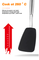 Ustensiles de cuisine en silicone multifonctionnels pour barbecue, spatules pour crêpes et friture de poisson