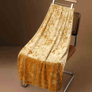 Gonna Plissettata di Alta Qualità per Donna con Ricamo Floreale, Gonna Lunga <span class=keywords><strong>in</strong></span> <span class=keywords><strong>Tulle</strong></span> Drappeggiato, Gonna Maxi Casual alla Moda, Vendita all'Ingrosso - Product Image 4