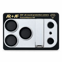 Protection d'objectif d'appareil photo AR+AF Armor Plate pour iPhone 18 Pro Max avec béquille pliable, charnière renforcée et verre trempé 9H