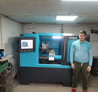 Tour de Réparation de Jantes Entièrement Automatique Haute Précision, Machine de Rénovation de Roues en Alliage CNC à Découpe Diamantée LSB300 Gubot Horizontale