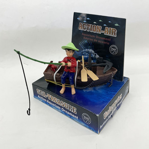 Décoration d'<span class=keywords><strong>aquarium</strong></span> en vente chaude, ornement à actionnement pneumatique, décoration d'<span class=keywords><strong>aquarium</strong></span>, garçon en bateau - Product Image 1