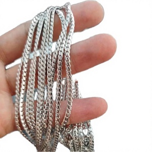 Wholesale 925 Sterling <b>Silver</b> Jewelry Fashion Chain Roll Curb <b>Silver</b> Cuban Chain Bulk <b>Silver</b> Chain Women Men Fine Chain <b>Necklace</b> - Product Image 3