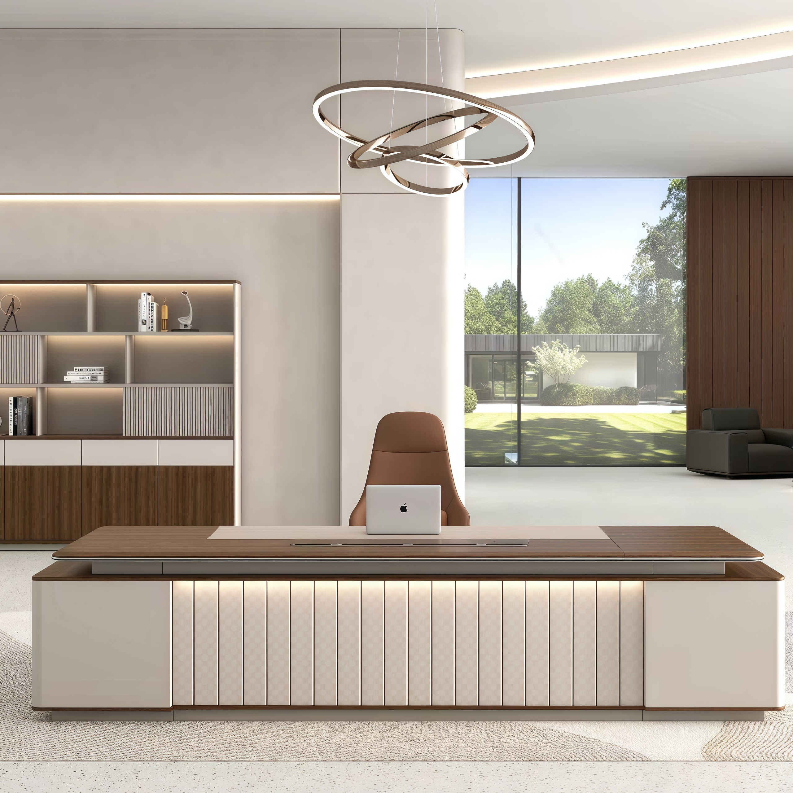 L-Shaped Manager Desk CEO Director Desk Executive Wooden Modern Luxury Design Office Furniture Luxury Modern Office Desk Table