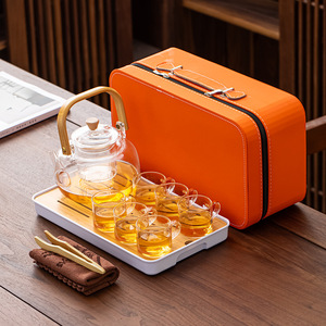 Msh Ngoài Trời Kung Fu Tea Set Với Mang Trường Hợp Du Lịch Thân Thiện Với Thủy Tinh Ấm Trà Và Teacup Cà Phê & Bộ Trà - Product Image 4