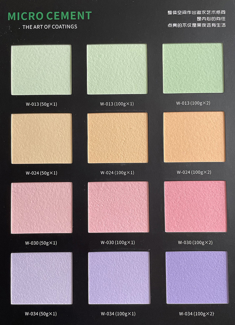 Color original; microcemento de dos componentes