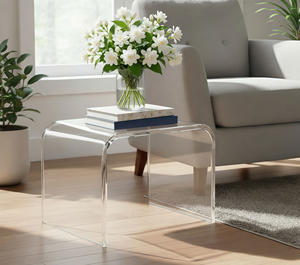 Tabouret d'appoint <span class=keywords><strong>en</strong></span> acrylique <span class=keywords><strong>transparent</strong></span> de style nordique, marchepied antidérapant <span class=keywords><strong>transparent</strong></span>, mobilier minimaliste multi-usages pour la maison - Product Image 5