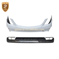 Actualización a los kits de cuerpo de fibra de carbono estilo MSY para Mercedes Bens Clase S W222 S63 Kit de cuerpo de Alerón trasero de ventilación lateral de labio delantero