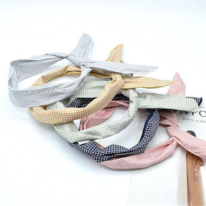 Vente en gros de bandeaux pour oreilles de <span class=keywords><strong>lapin</strong></span> avec tissu imprimé à rayures en fil de fer croisé en 57 couleurs - Product Image 3