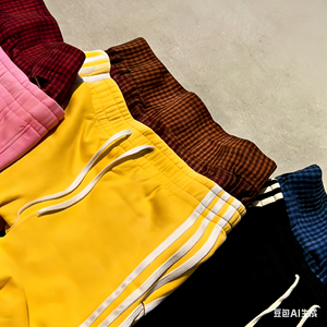 남성용 더블 웨이스트 스웨트팬츠 힙합 루즈핏 하이웨이스트 캐주얼 스트라이프 스트리트웨어 트랙 팬츠 조거 팬츠 - Product Image 2