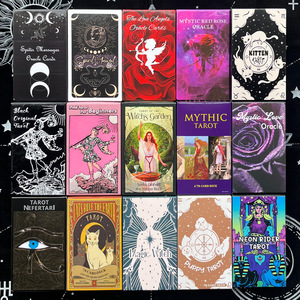 Producto Popular: Cartas de Tarot y Oráculo Personalizadas de Doble Cara, Impresión de Juegos Personalizados, Mazos de Cartas de Tarot Ecológicos y Positivos en Venta - Product Image 1