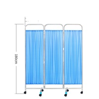 Paravent médical en tissu pour hôpital, paravent pliable adapté aux cliniques, aux centres de santé, aux salons de beauté, les caractéristiques incluent le glissement
