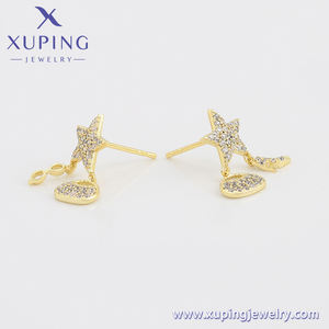 X000023711 xuping joyería nueva moda personalidad estrella pendientes 14K color oro elegante lujo creativo mujeres pendientes diarios - Product Image 5