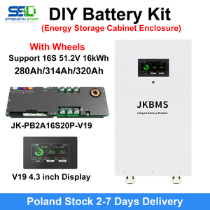 ชุดอุปกรณ์จัดเก็บพลังงานภายในบ้าน JKBMS DIY กล่องแบตเตอรี่สำหรับแบตเตอรี่ Lifepo4 51.2V 280Ah 314Ah 320Ah อินเวอร์เตอร์ 16KW รุ่น PB2A16S20P พร้อมจอแสดงผล BMS - Product Image 1