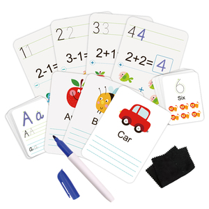 ABC & Nombre <span class=keywords><strong>essuyer</strong></span> anglais <span class=keywords><strong>l</strong></span>'alphabétisation des enfants éducatifs flash jeux de cartes - Product Image 2