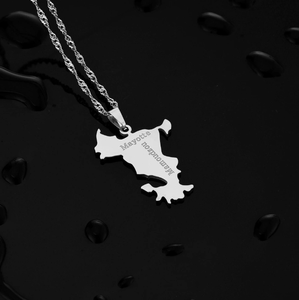 Collier Pendentif Géométrique en Acier Inoxydable Style Ethnique Mayotte <span class=keywords><strong>France</strong></span>, Nouvelle Collection, Vente en Gros, Chaîne de Clavicule, Accessoire de Mode - Product Image 2