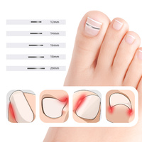 Patch de Correction des Ongles Incarnés en Alliage de Nitinol TPE, Bande Redresseuse pour Ongles de Pied, Plusieurs Tailles, Autocollant de Soin des Ongles à Domicile pour Usage Quotidien