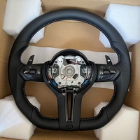 Volant sport à fond plat entièrement en cuir pour BMW F12 F13 F11 F10 F06 F20 F21 F22 F30 F31 F32 F33 F34 F36 F01 F80 E60 E90 M Sport